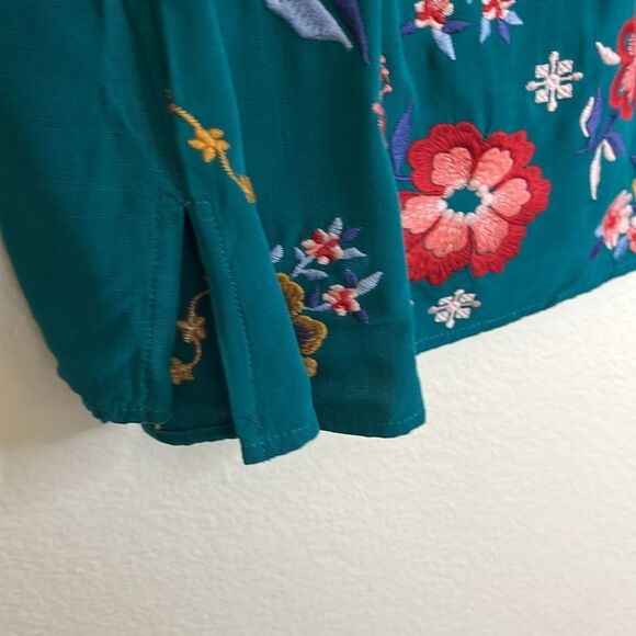 Savanna Jane Floral EMBROIDERED DOLMAN SLEEVE TOP Sz 1X - Picture 6 of 9